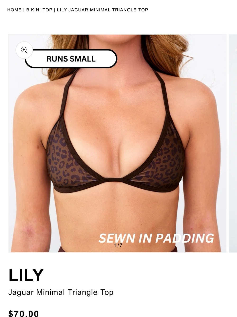 93 play street LILY bikini top worn once